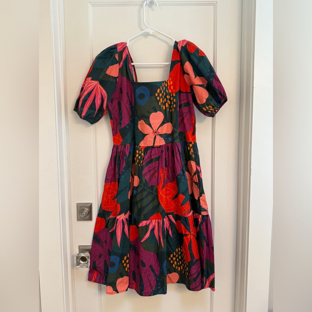 Elegant Multicolor Floral Dress